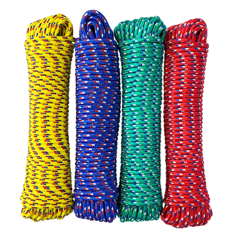 SureTie Diamond Braid Poly Rope — 100ft.L x 3/8in.W, Multicolored, Model#  42638100