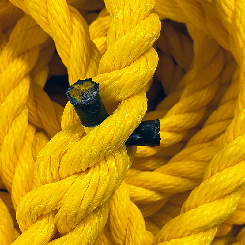 100 ft Twisted Polypropylene Rope - 1/4 - Yellow Floating Poly Pro Cord